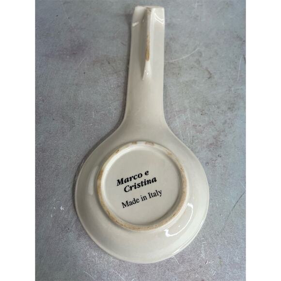 Vintage Marco e Cristina Santa Claus Ceramic Spoon Rest Multicolor - Picture 5 of 8
